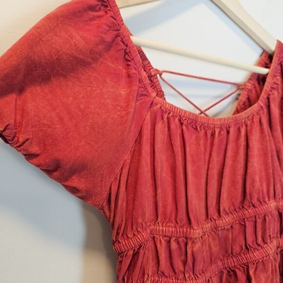 Rebellion Again Cropped Strappy Back Off Shoulder Top Large - Picture 7 of 8